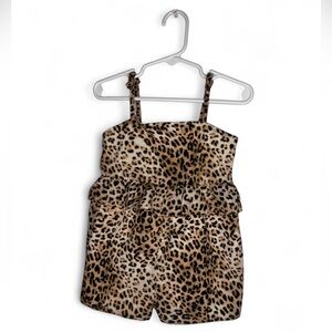 Janie and Jack Leopard Print Romper